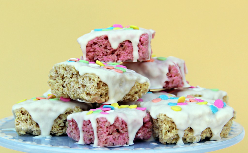 white chocolate peeps rice krispies treats