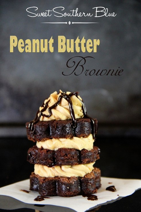 Peanut Butter brownie stacks